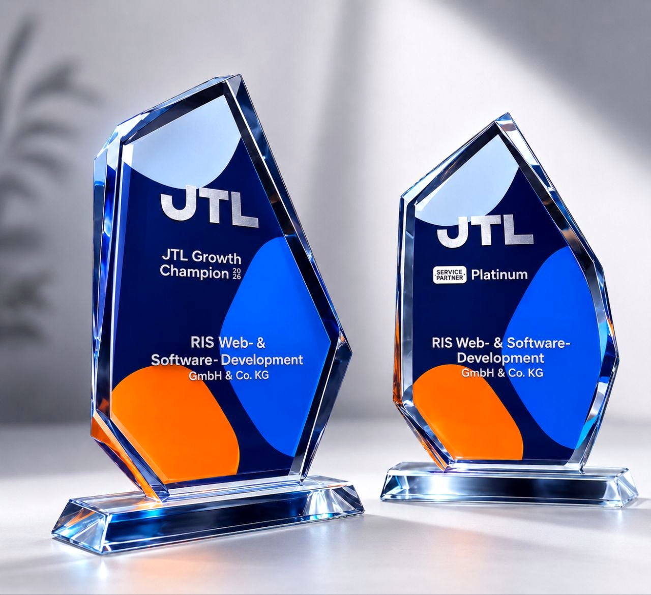 JTL Growth Champion 2026 und JTL Service Partner Platinum Auszeichnungen von RIS